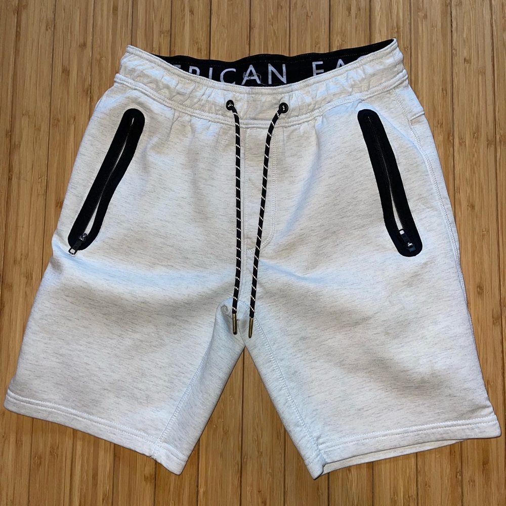 American Eagle Outfitters White Shorts with Black Accents